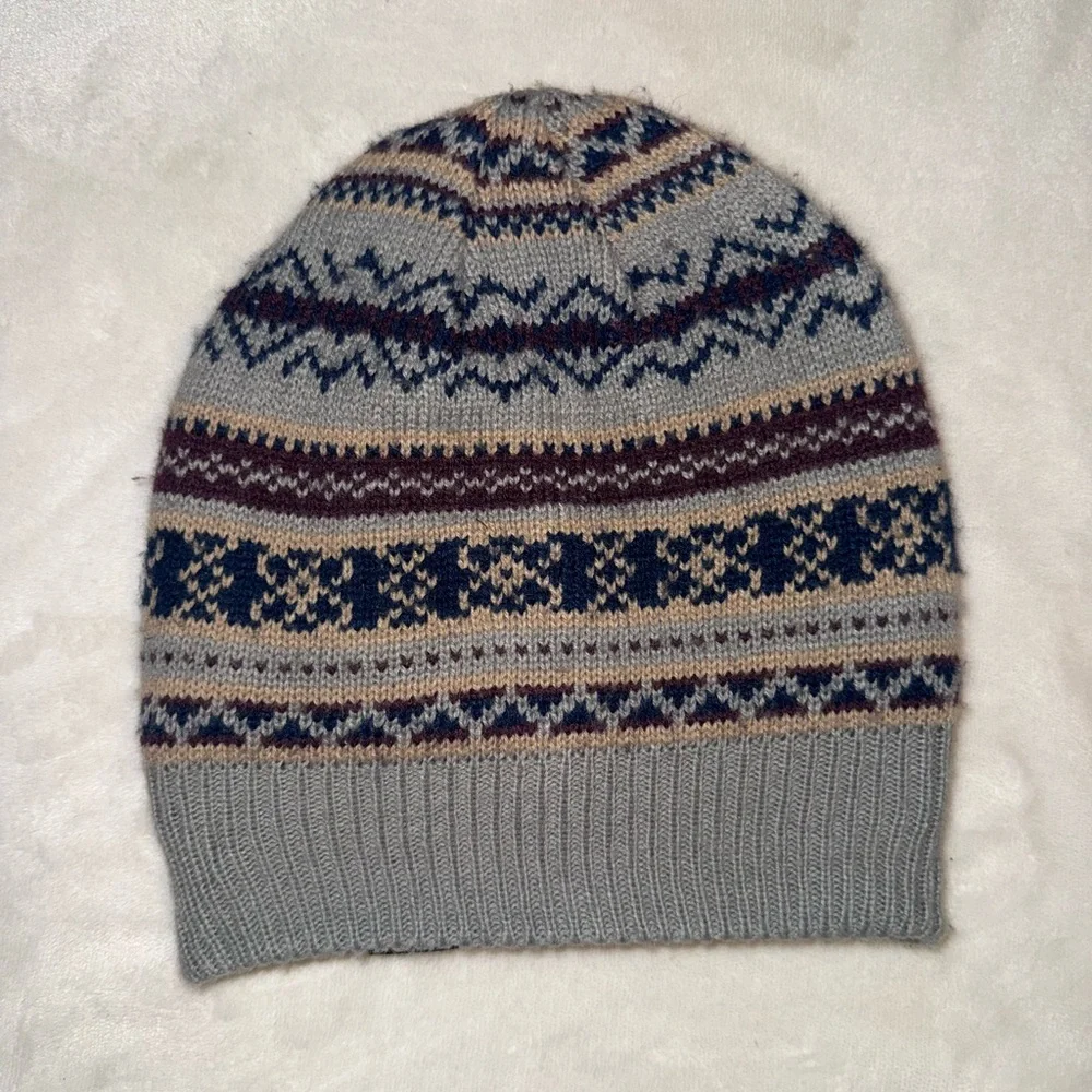 Muk Luks‎ Gray and Blue Knit Beanie